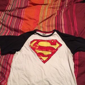 Superman baseball tee